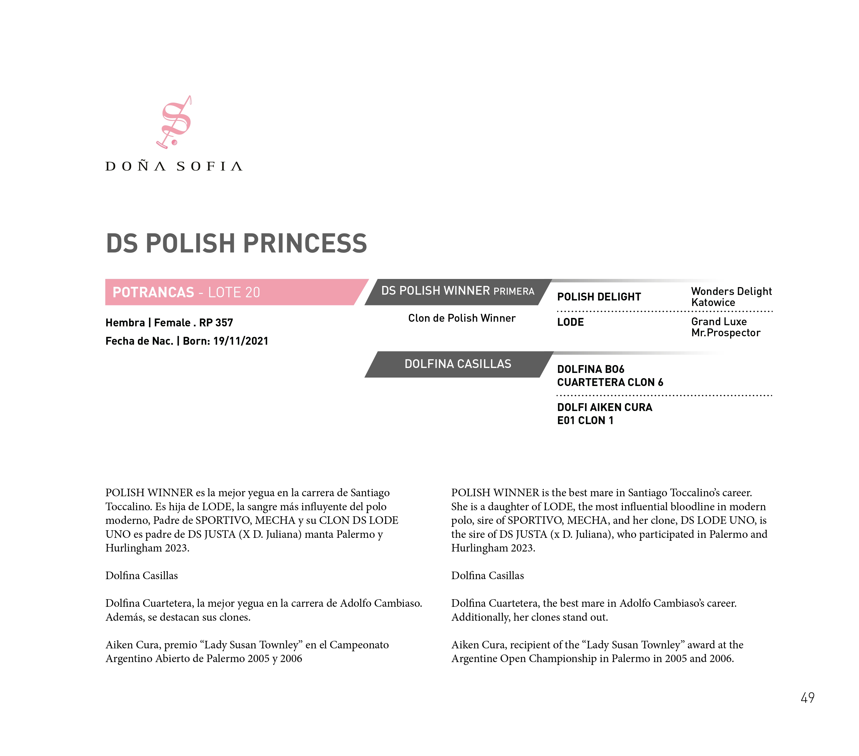 Pedigree DS POLISH PRINCESS