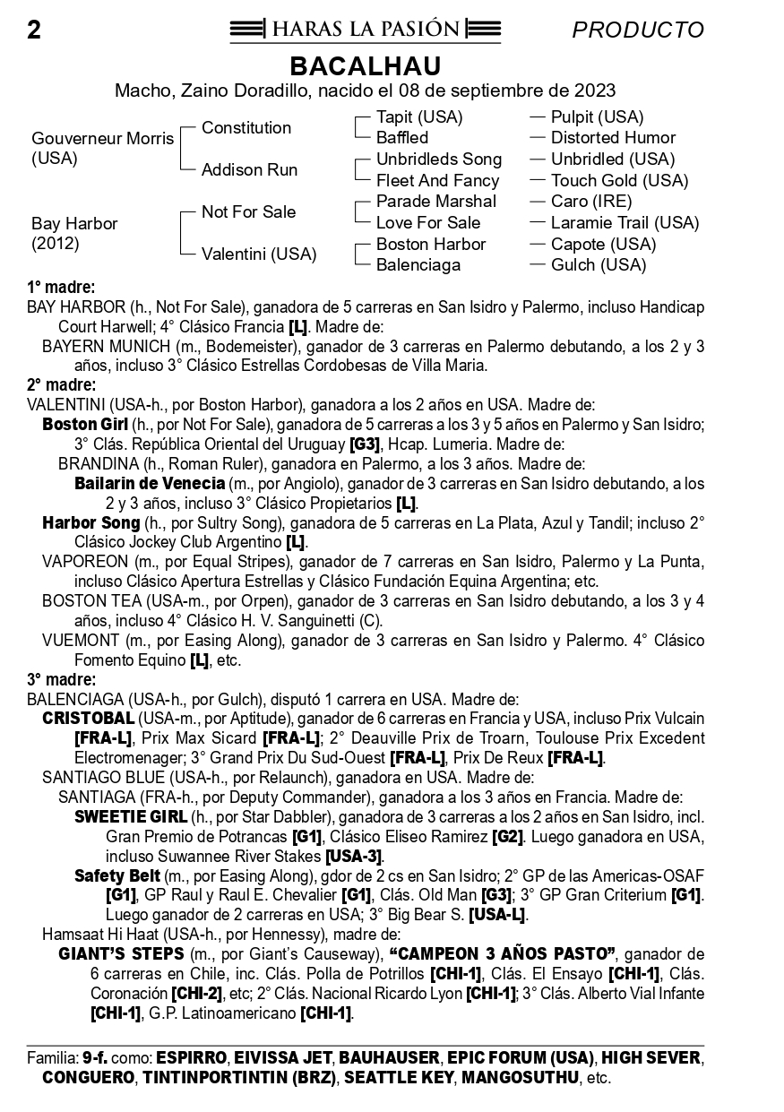 Pedigree BACALHAU