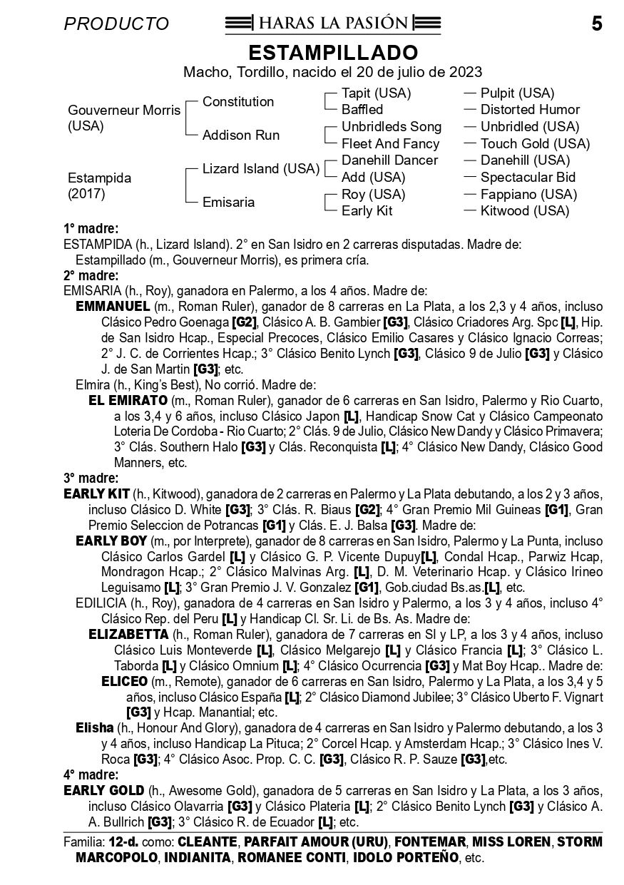 Pedigree ESTAMPILLADO