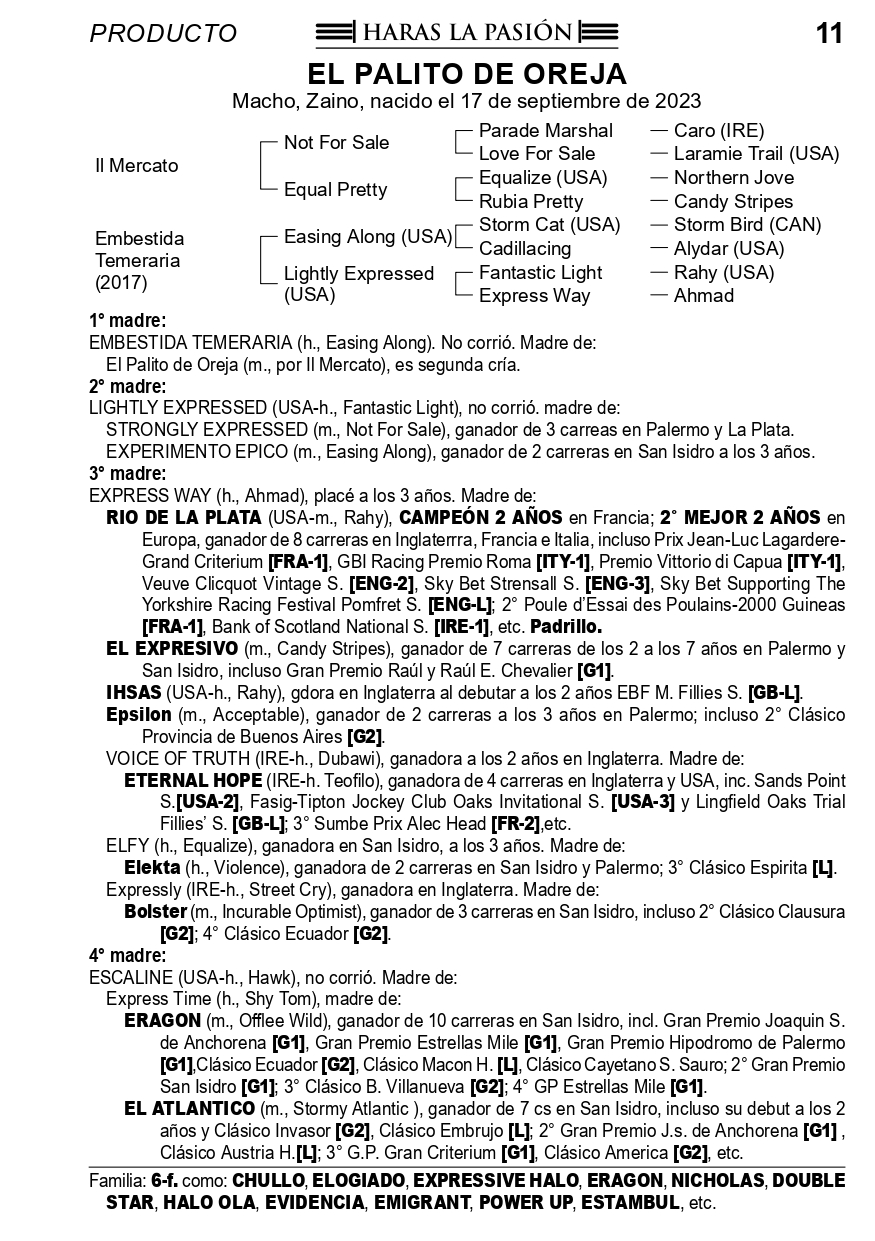 Pedigree EL PALITO DE OREJA