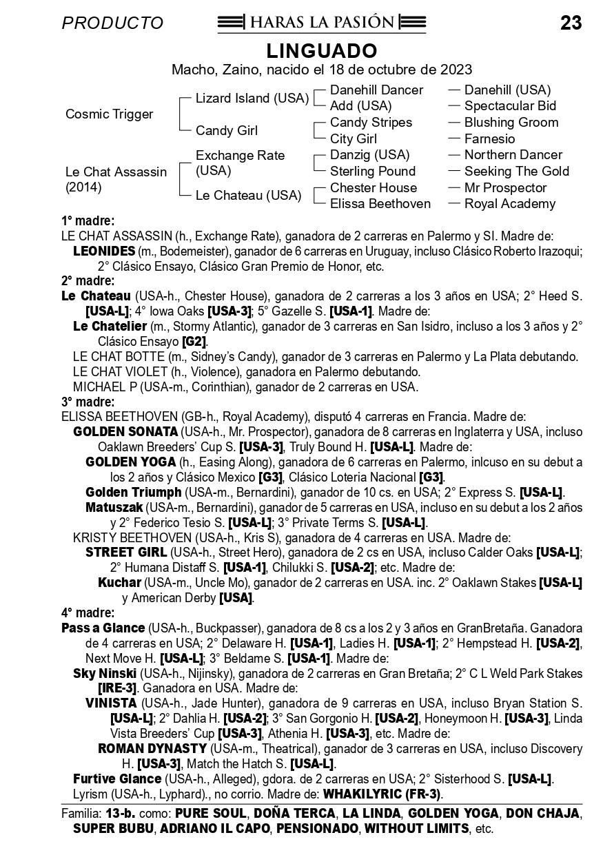 Pedigree LINGUADO