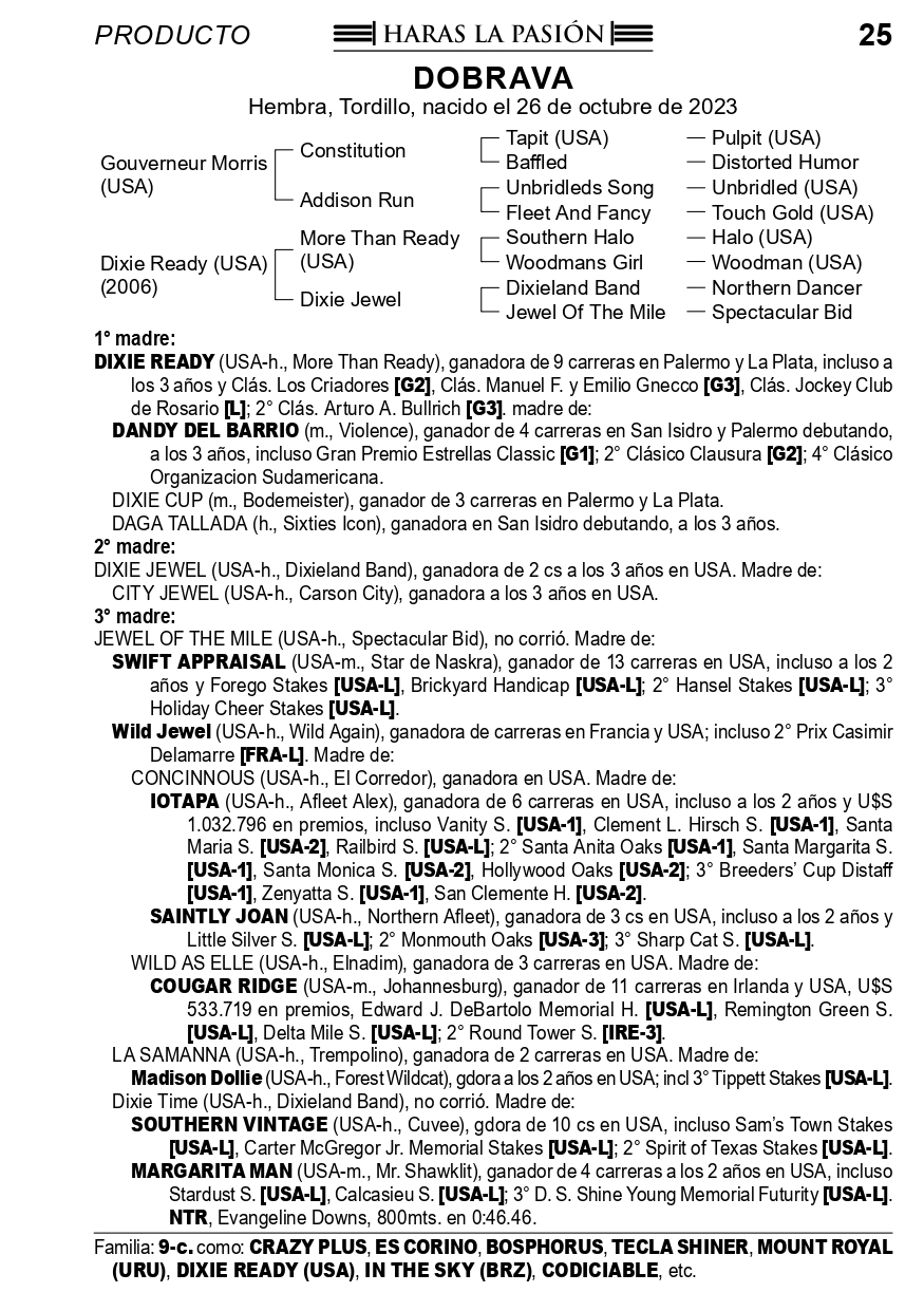 Pedigree DOBRAVA