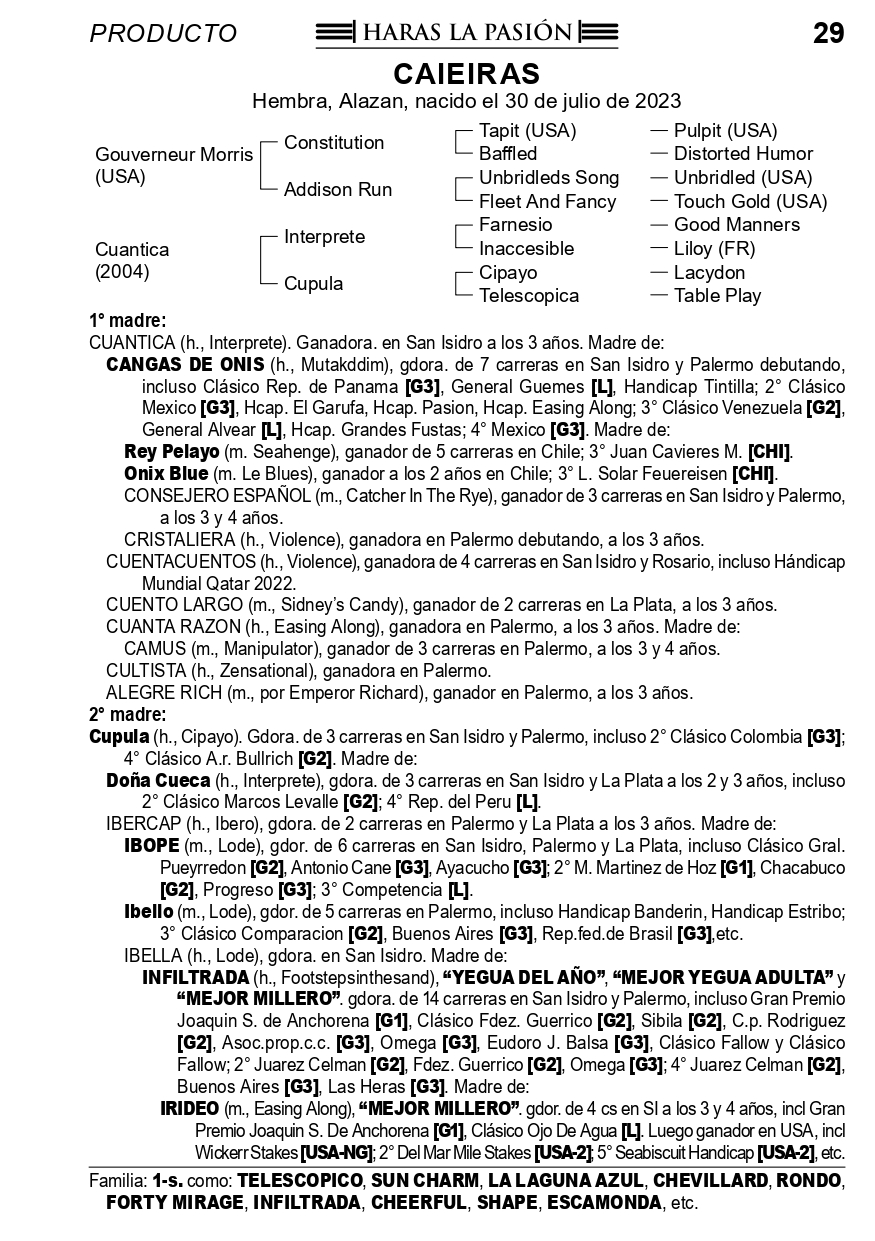 Pedigree CAIEIRAS