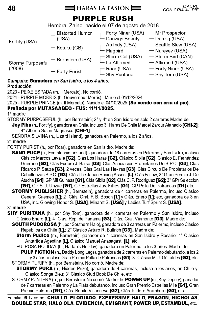 Pedigree PURPLE RUSH