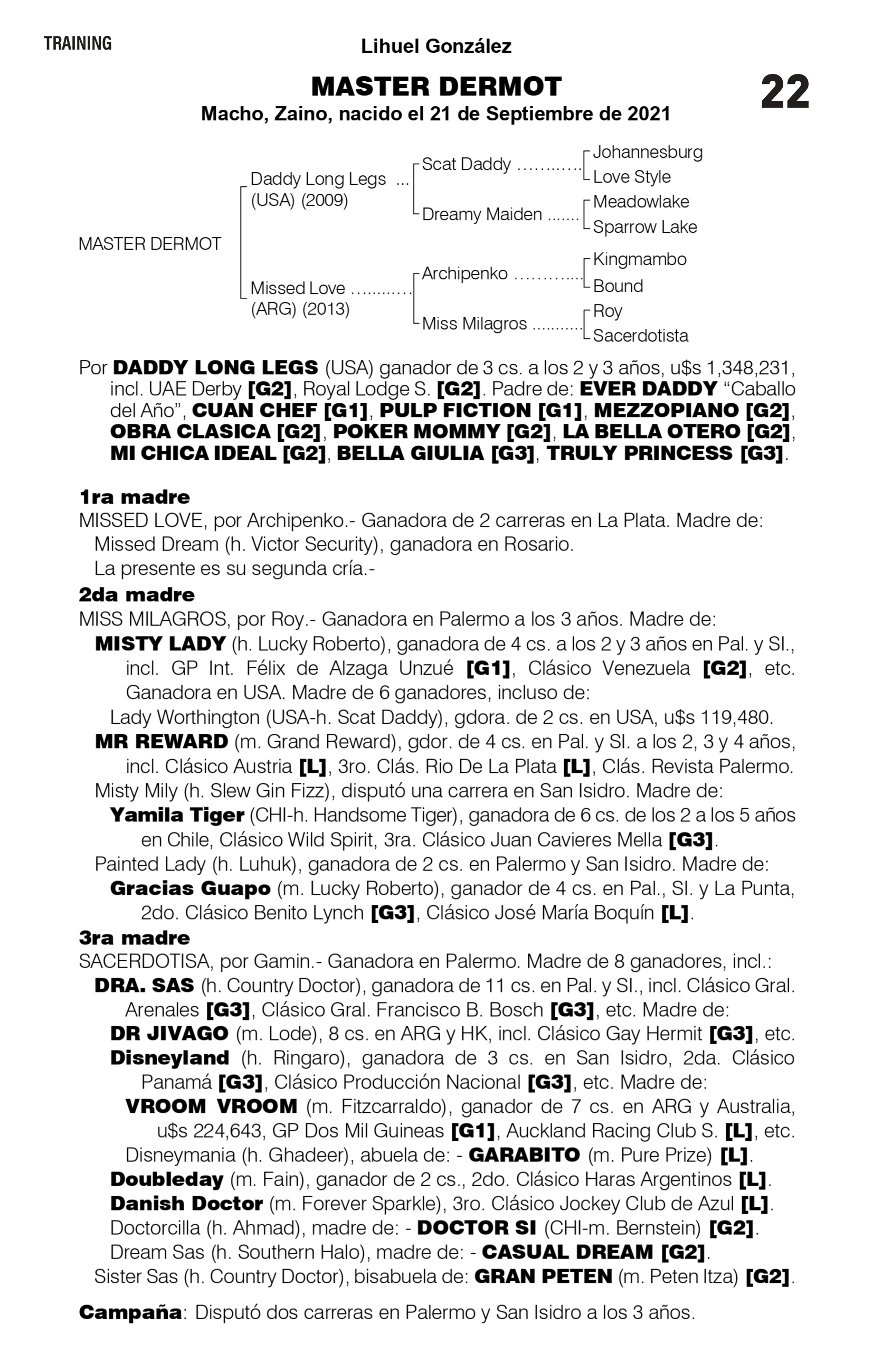 Pedigree MASTER DERMOT