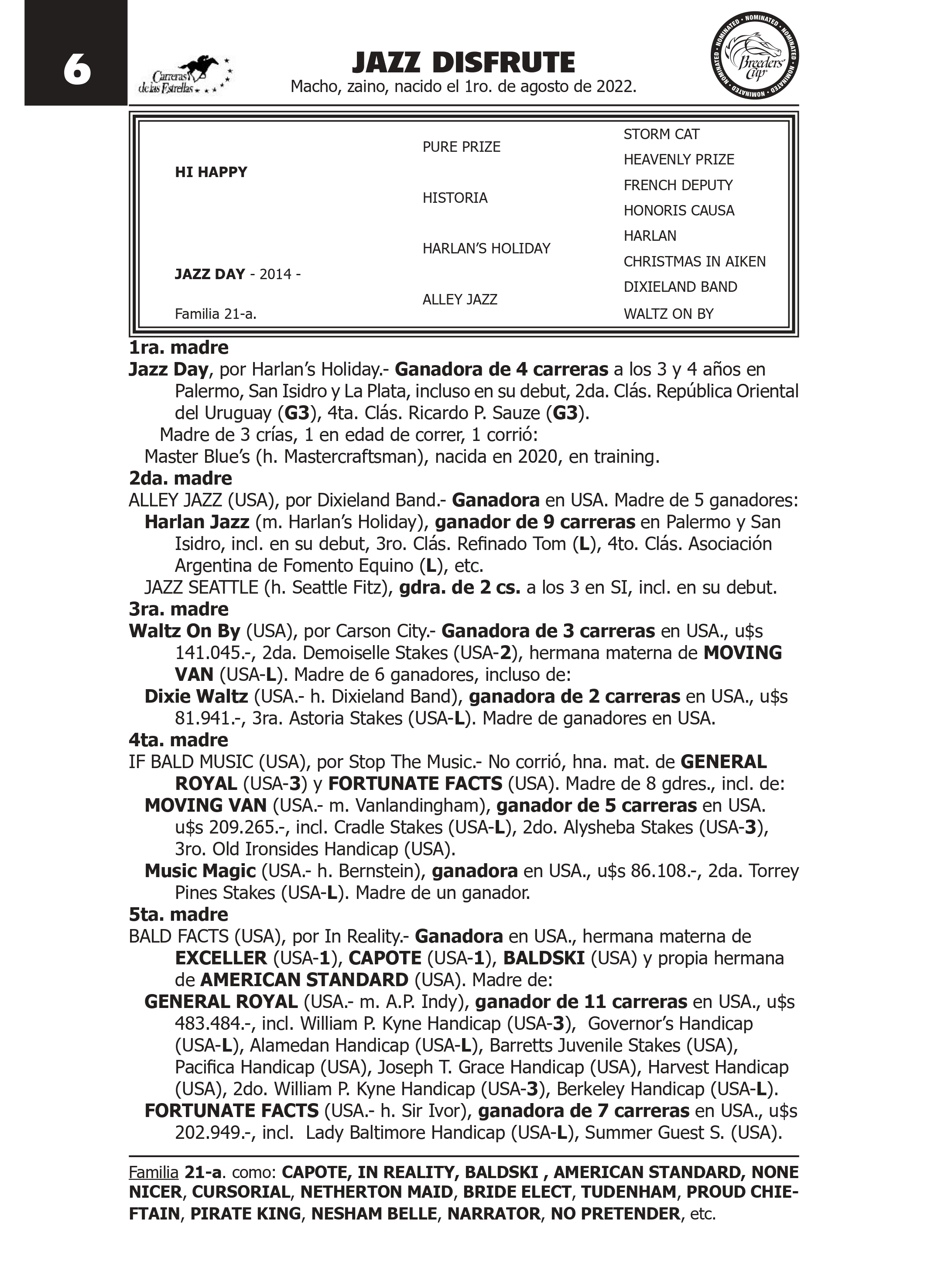 Pedigree JAZZ DISFRUTE