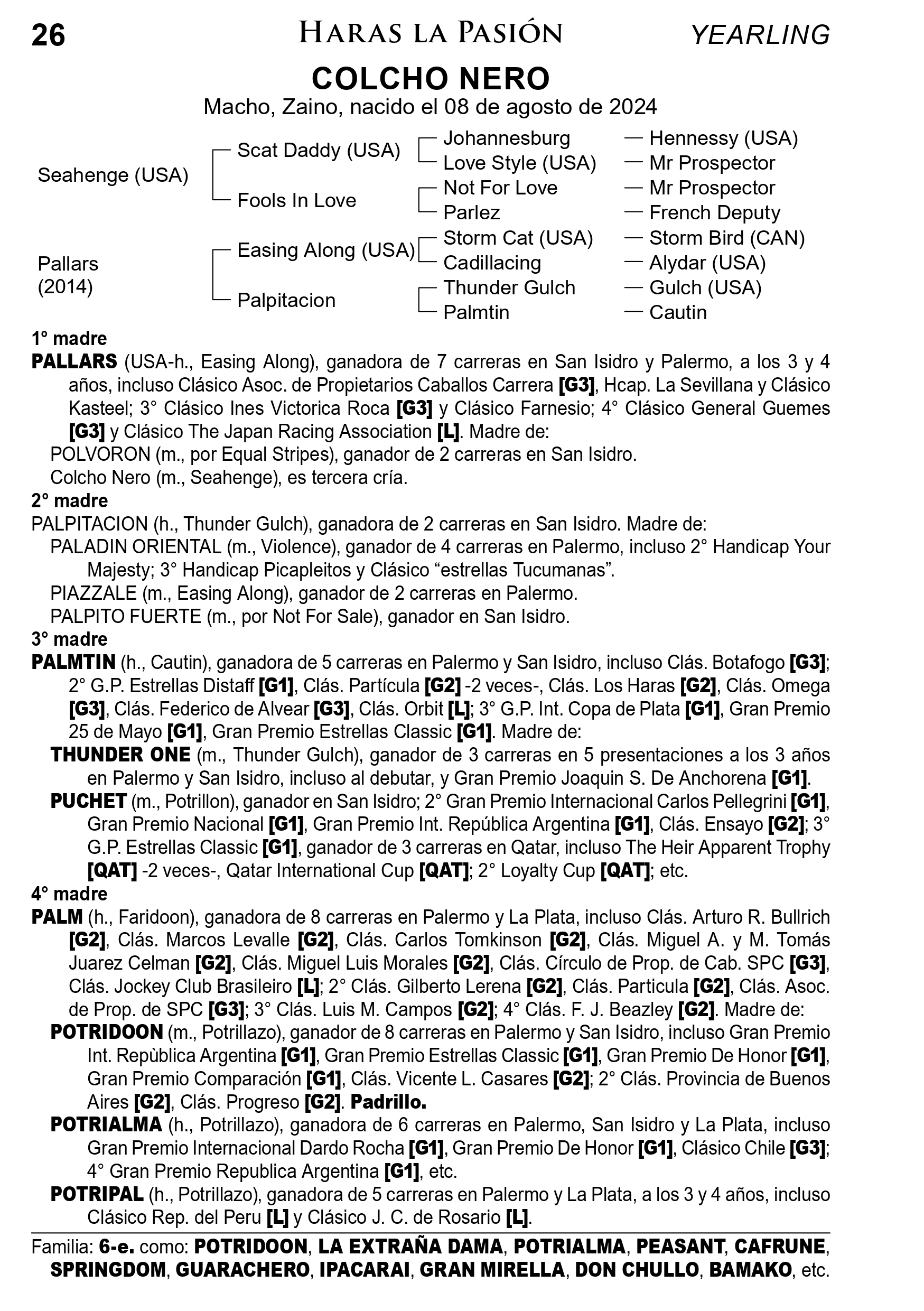 Pedigree COLCHO NERO