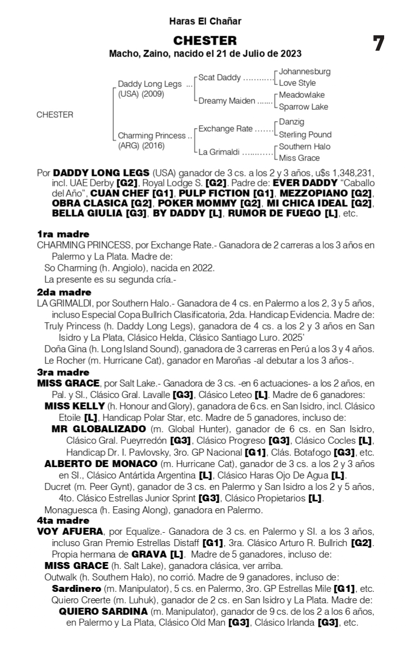 Pedigree CHESTER