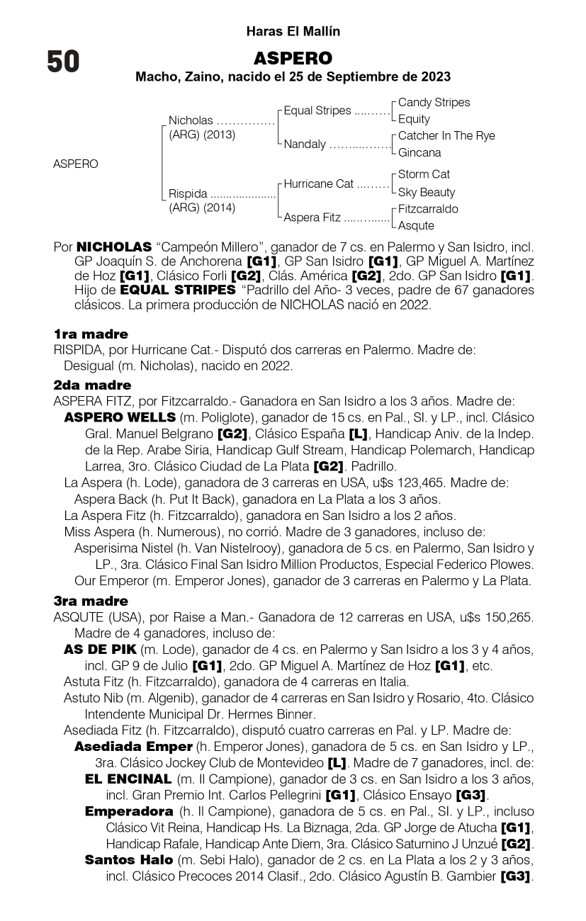 Pedigree ASPERO