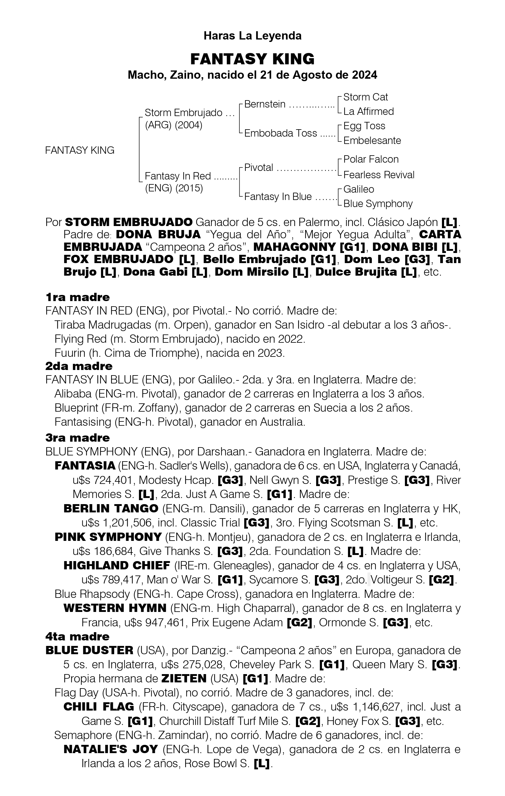 Pedigree FANTASY KING