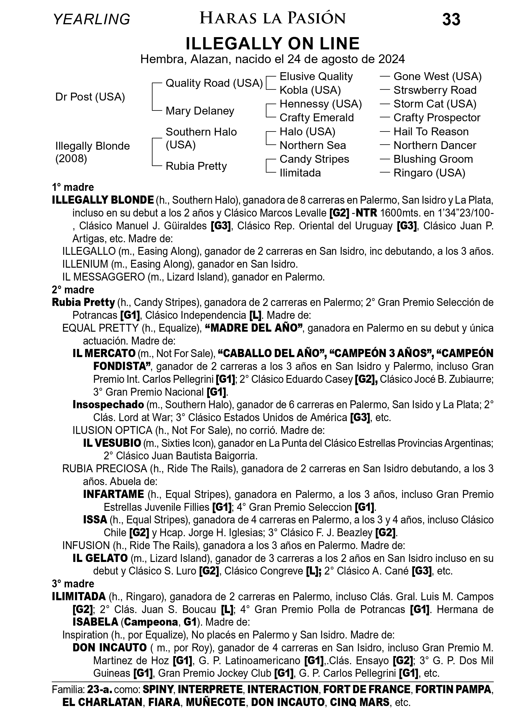 Pedigree ILLEGALLY ON LINE