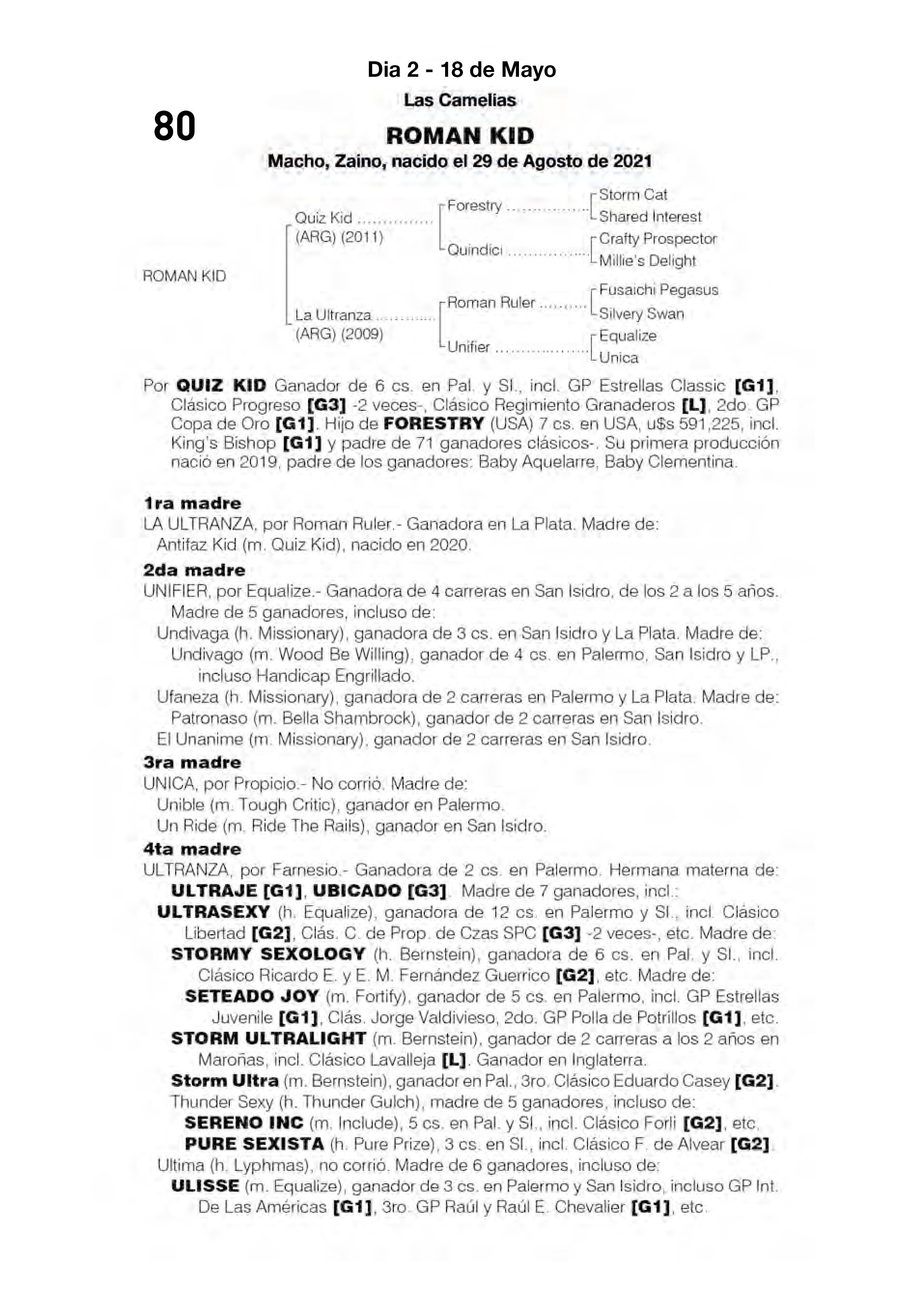 Pedigree ROMAN KID