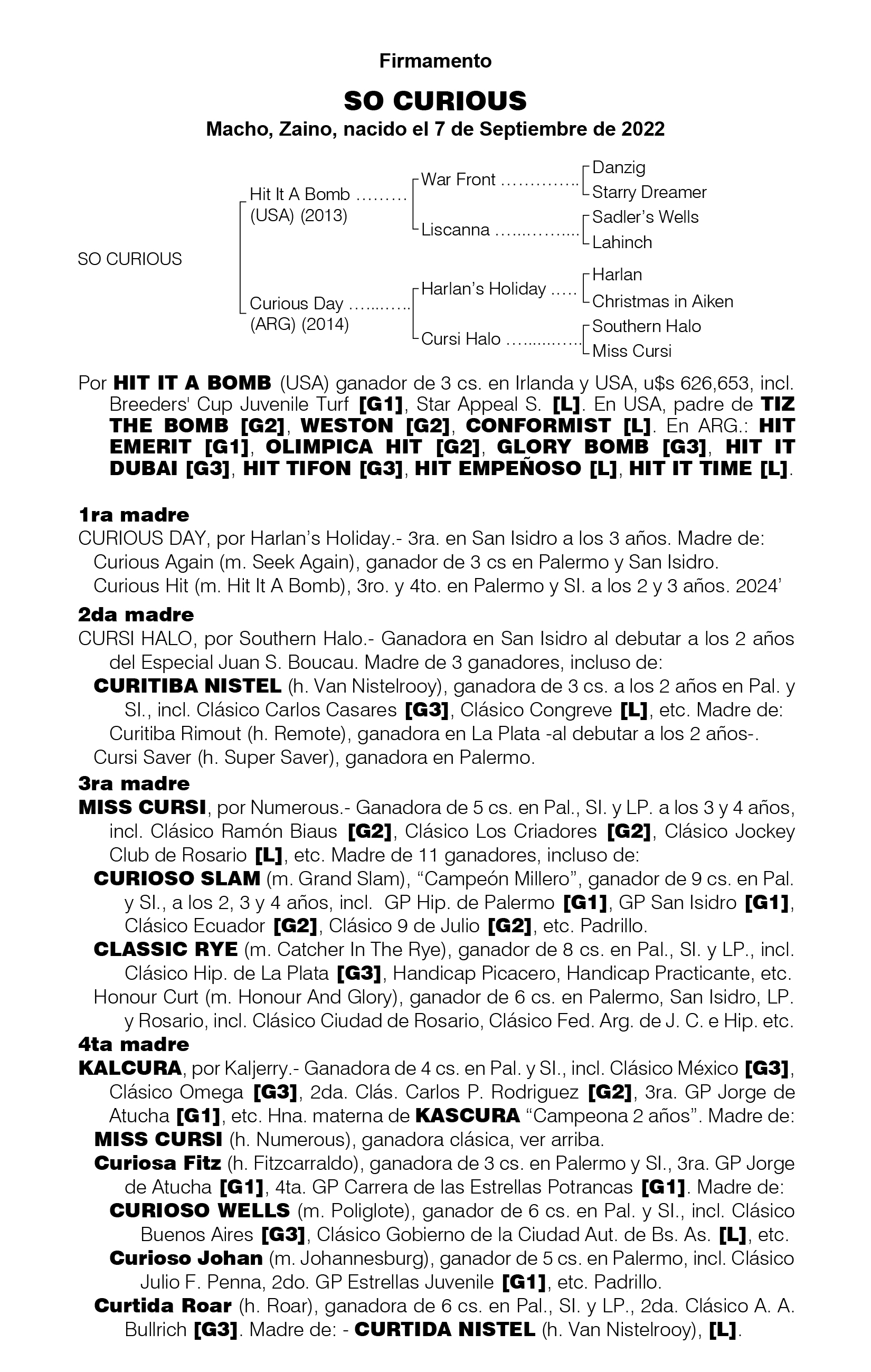 Pedigree POLIGNAC