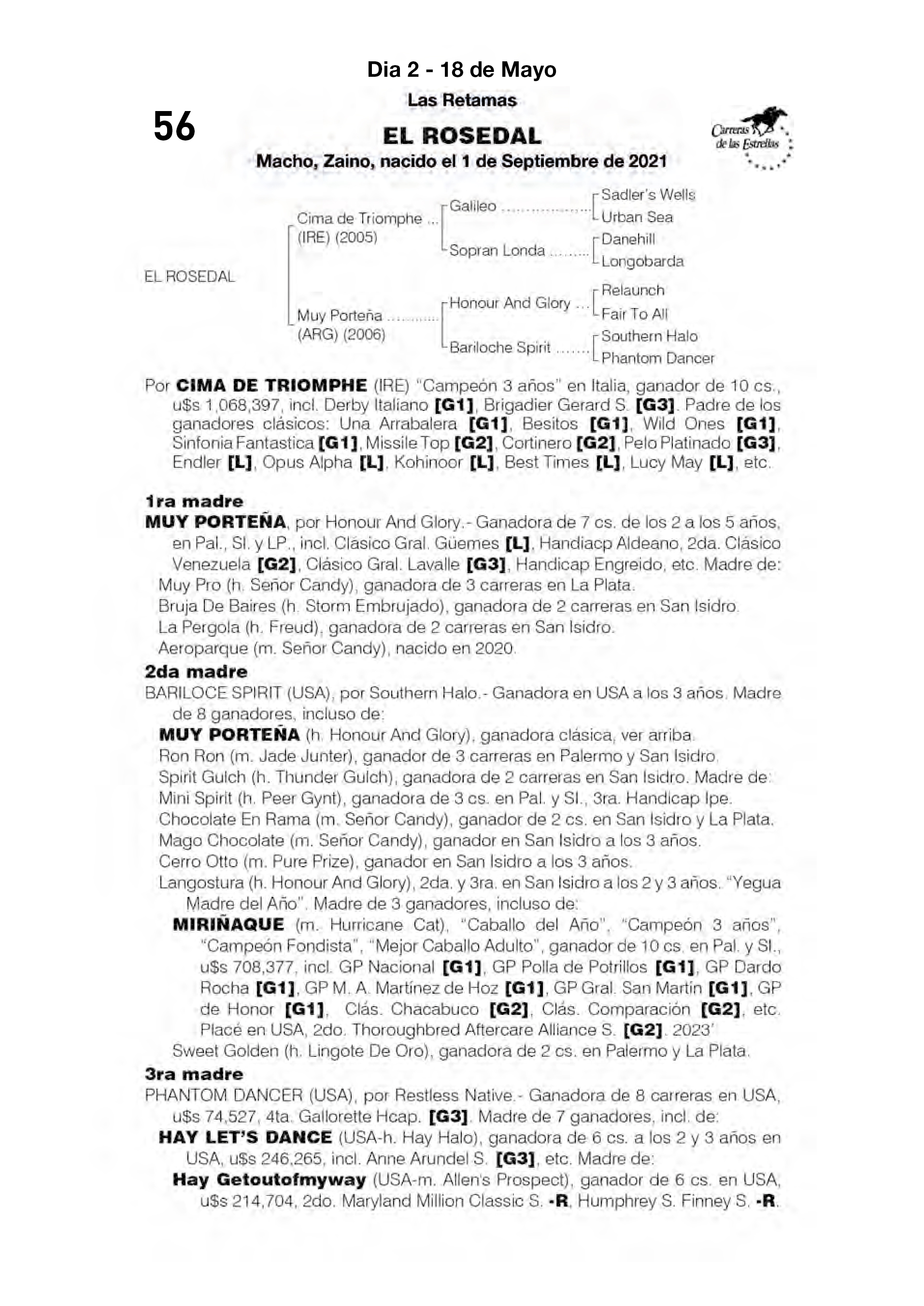 Pedigree EL ROSEDAL
