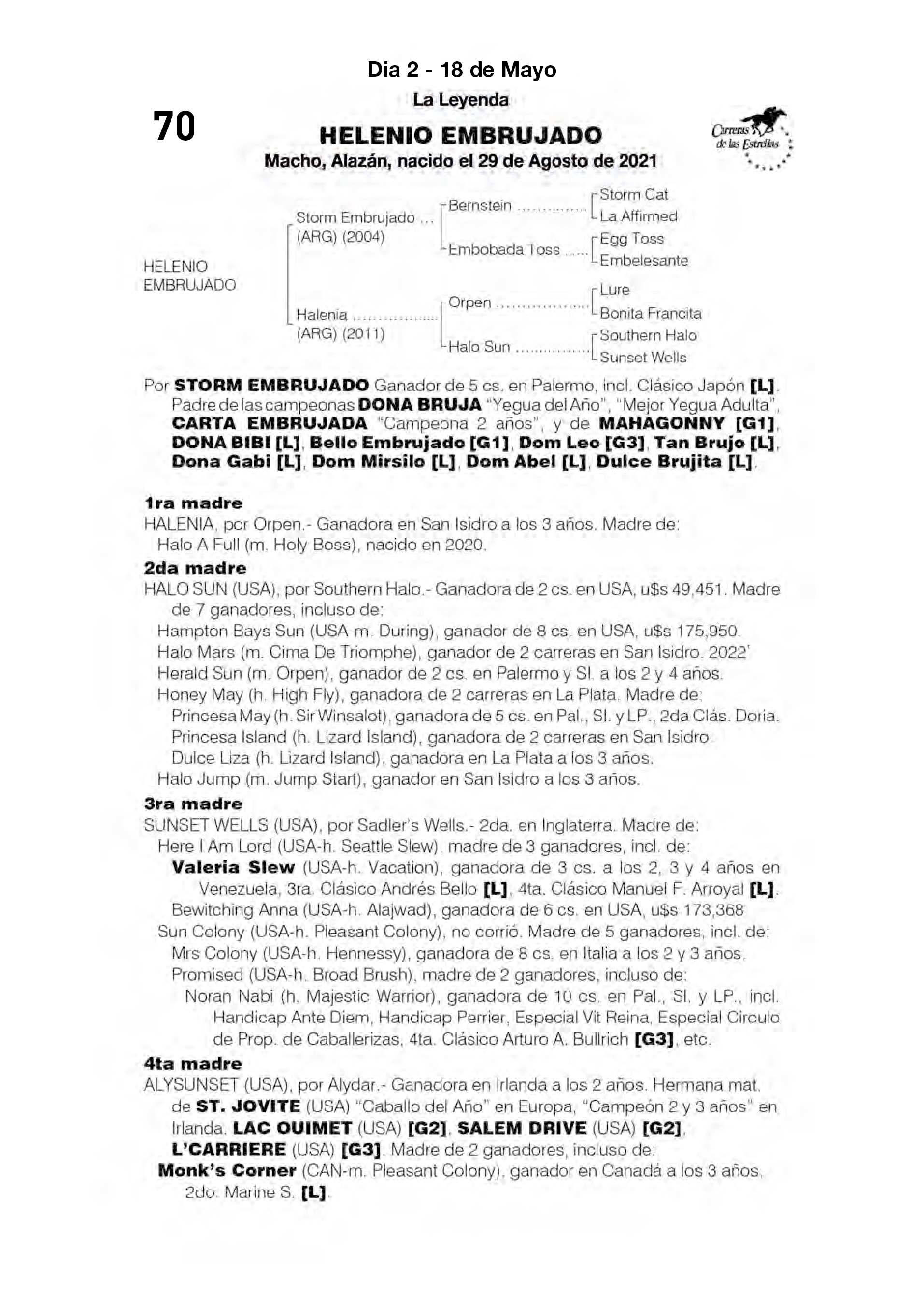 Pedigree HELENIO EMBRUJADO