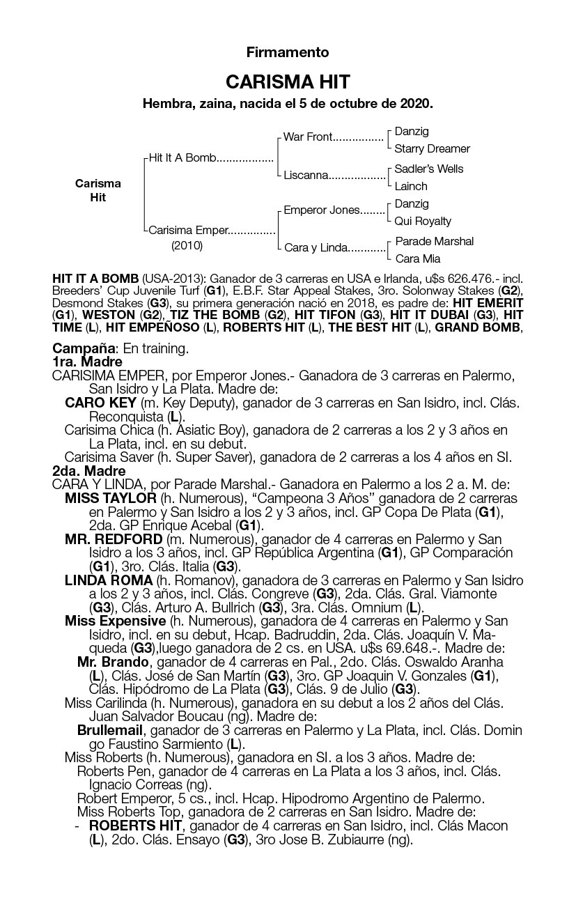 Pedigree CARISMA HIT