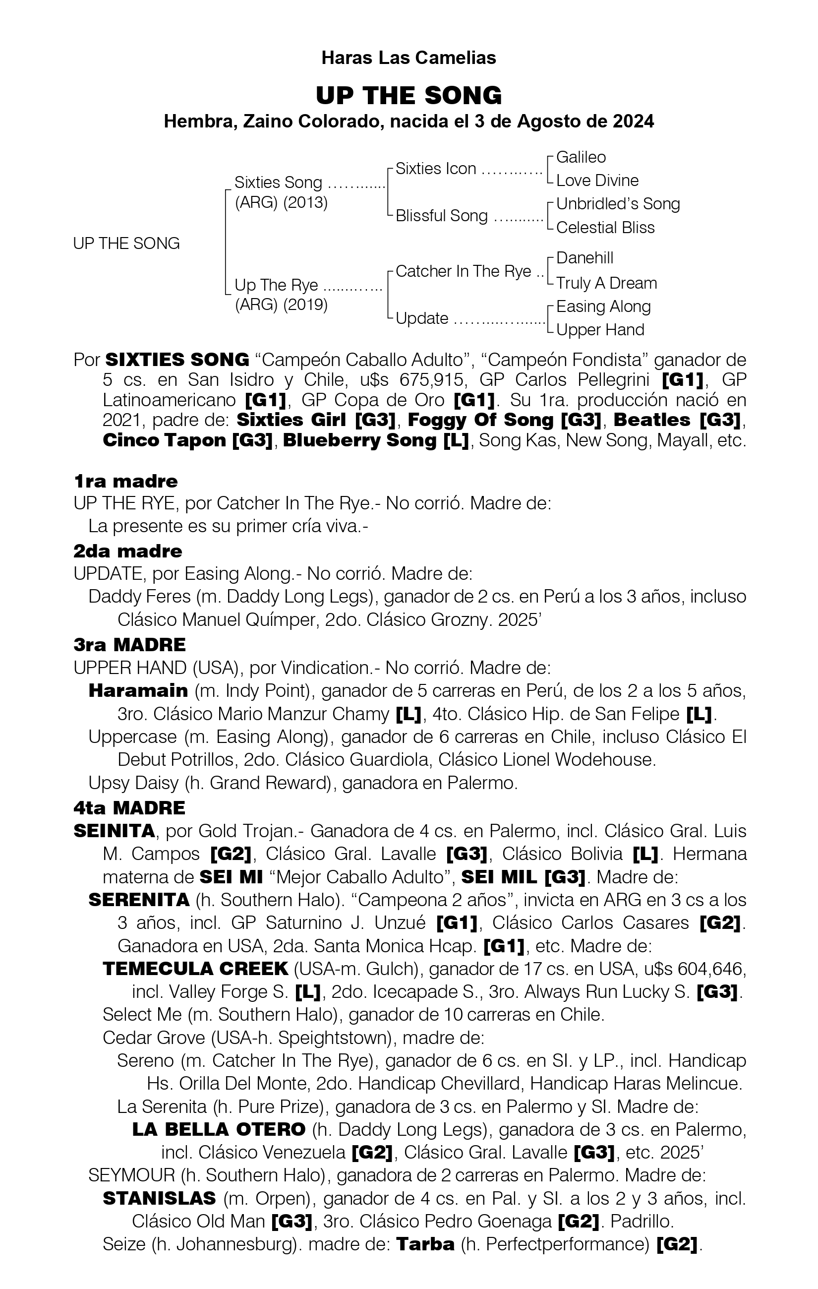 Pedigree UP THE SONG